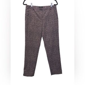 Talbots Hampshire‎ Ankle Pants Black Pink Dot Career Stretch Mid Rise Women’s 4
